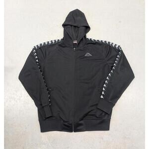 Vintage 90s Kappa Essential Black and White Track Hoodie